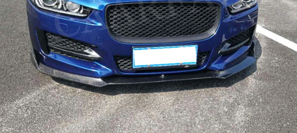 Для XE углеродного волокна передний спойлер сплиттер для Jaguar XE Sedan 4 двери- головка бампера подбородок Лопата защитный фартук
