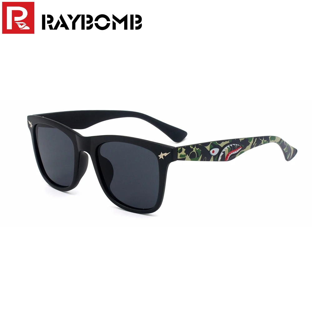 RAYBOMB-, модные очки, квадратные солнцезащитные очки, оправа, граффити, дужки, тренд, хип-хоп очки, для мужчин и женщин, унисекс, электрическая звезда