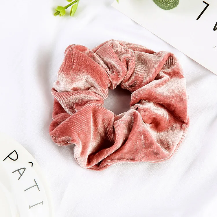 

Fashion Soft Velvet Elastic Hair Rope Bands Scrunchies for Women Girl Solid Ponytail Hair Bands Holder Ties Gum Hair Accessories