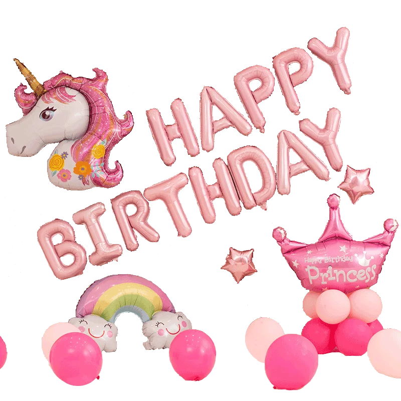 Воздушный шар для вечеринки в стиле единорога украшение день рождения мальчиков