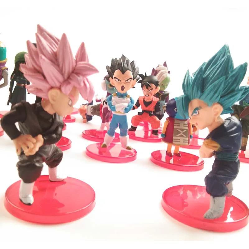 18 шт./лот 8 см Dragon Ball Супер Saiyan Goku Beerus Whis Vegeta Frieza Zamasu Frieza наборы фигурки модель игрушки