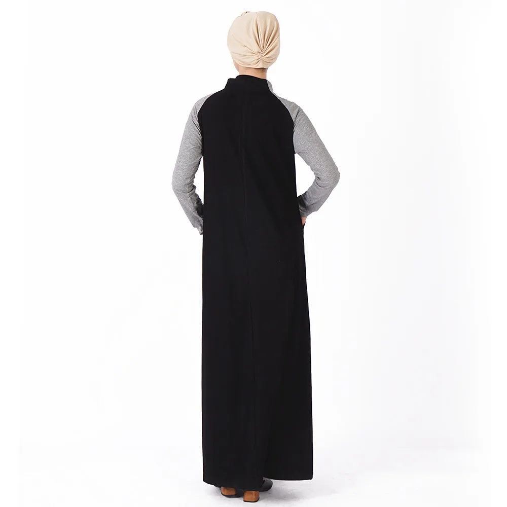 Повседневное хлопок Abayas студенты спортивные длинное платье арабских полной