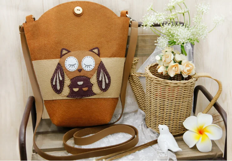 Сова сумка на плечо войлочный набор Нетканая ткань для рукоделия DIY Набор шитья