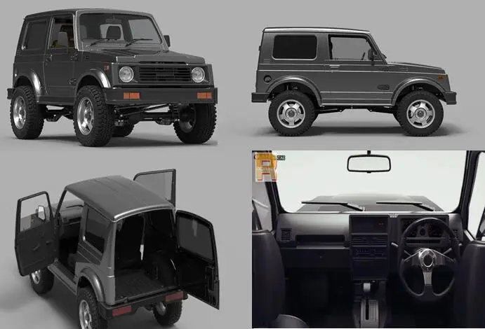 1:6 Capo SIXER Samurai Jimny металлические автомобильные наборы и светодиодные фонари/Литые