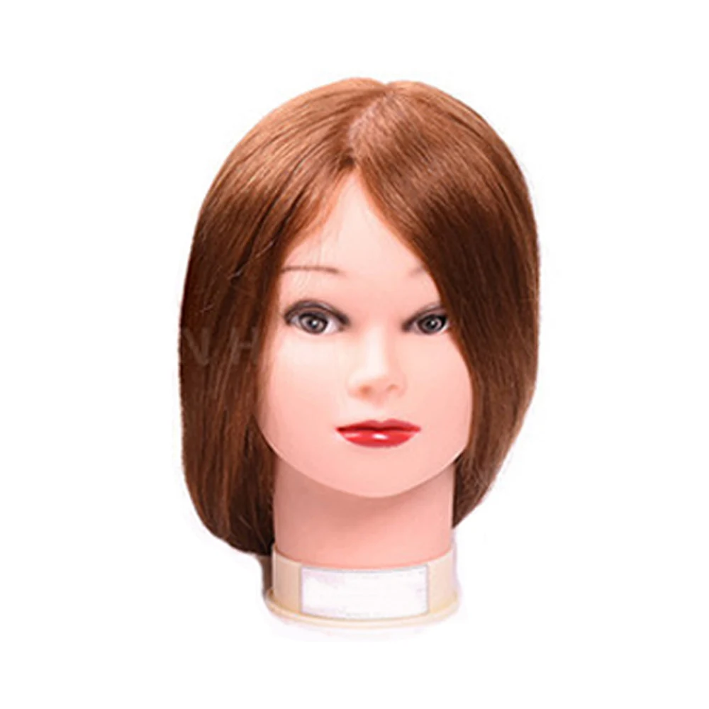 

Профессиональная голова манекена с 22-дюймовым смешанным 70% человеческим волосом, косметология, фотомодель для парикмахерской практики, стр...