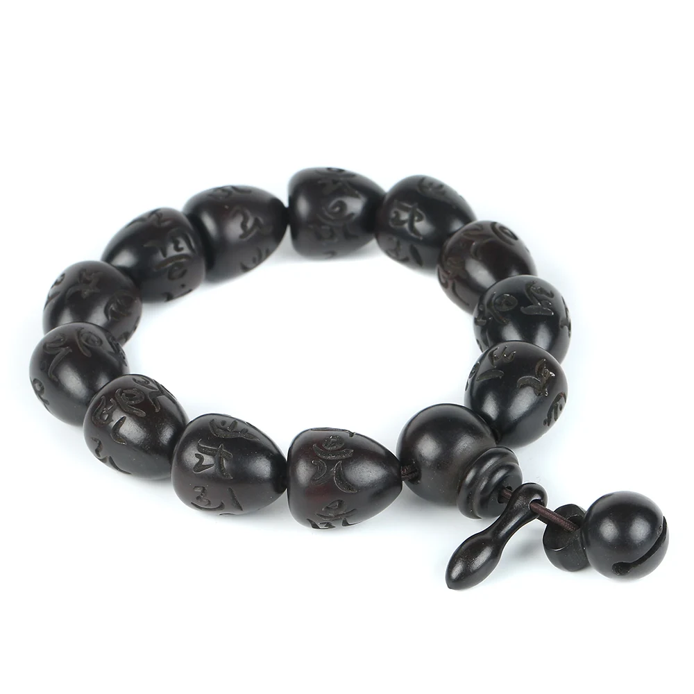 Деревянные браслеты из бусин для молитвы в буддистском стиле ом мани падме хум