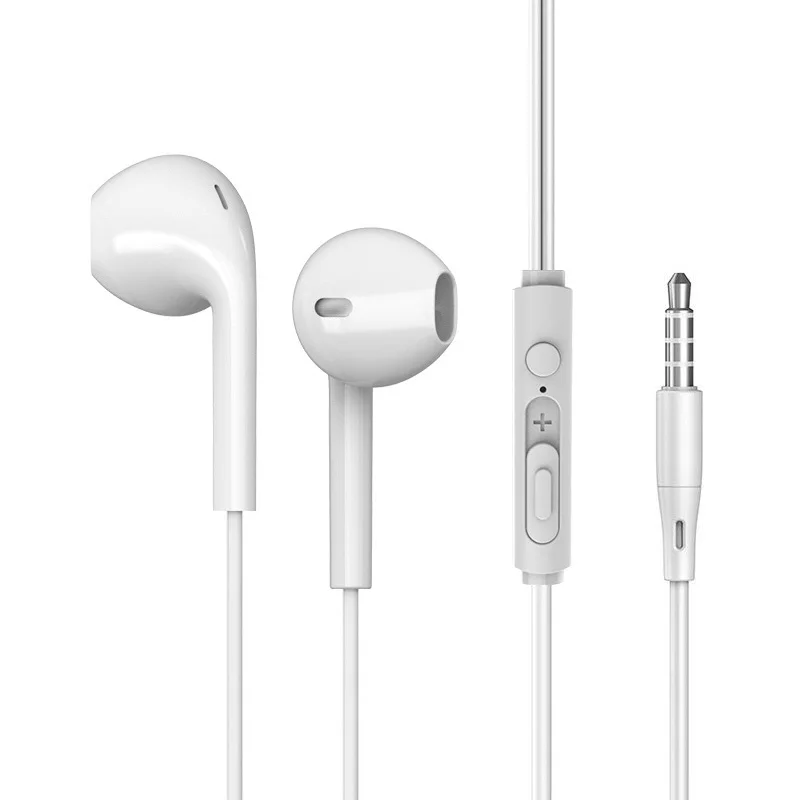 MISR P6 наушники-вкладыши для телефона Iphone samsung huawei Xiaomi с микрофоном проводные гарнитуры стерео бас наушники - Цвет: Белый