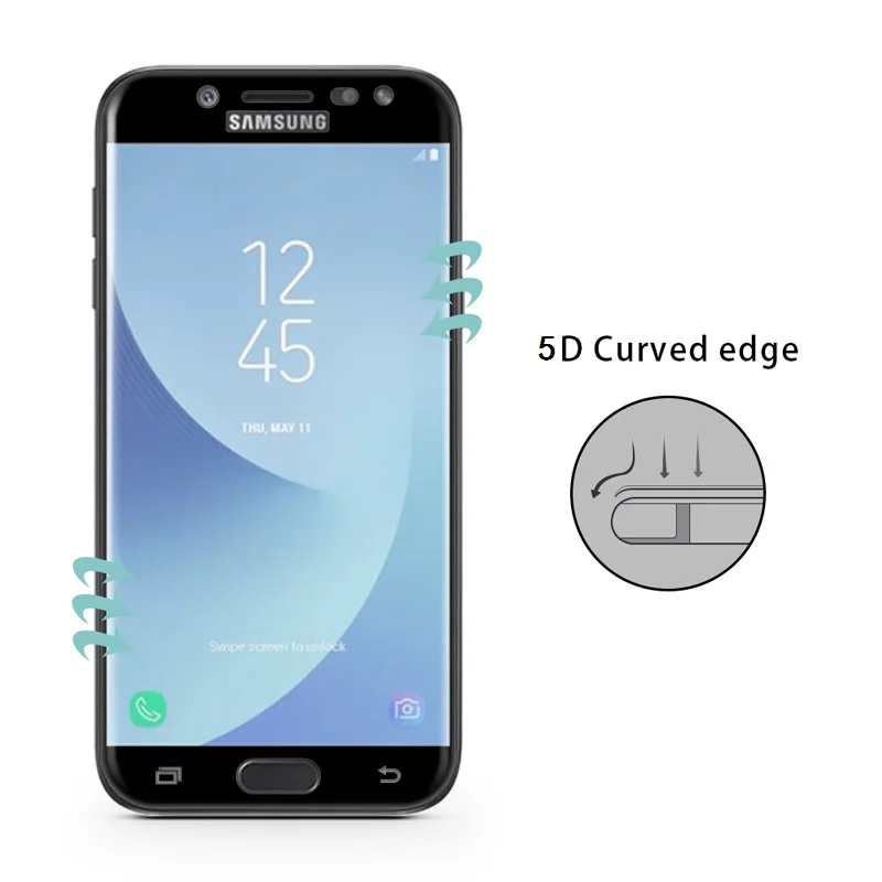 Vrurc Экран протектор для Samsung Galaxy J5 2017 j530 j530f закаленное Стекло 5D полное покрытие
