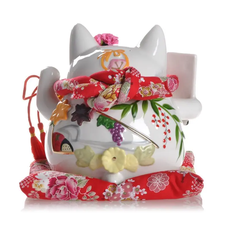 

Creative Lucky Cute Cat Piggy Bank Animal Figurines Maneki Neko Kitten Ceramic Cat Money Box Home Desktop Decoration R1917