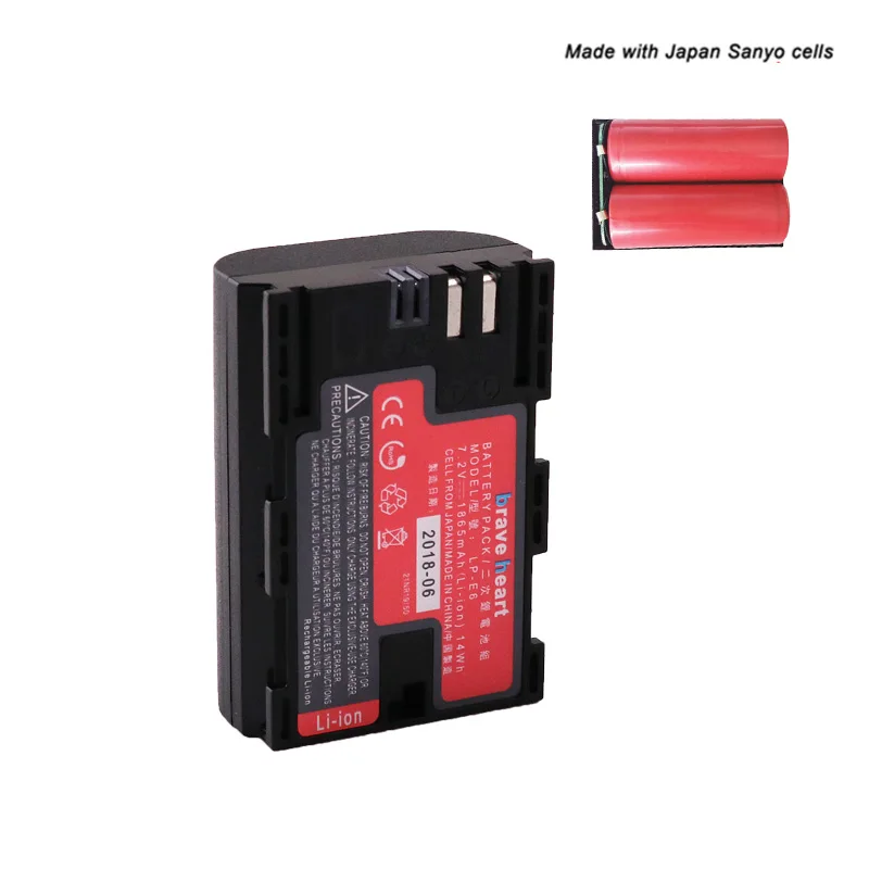 Аккумулятор для цифровой камеры LP-E6N LPE6N LP-E6 LPE6 LP E6 E6N от sanyo cells для Canon 5D Mark II III 7D 60D EOS 6D