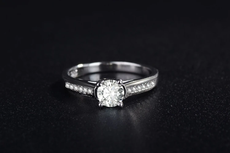 Женский Кубический Цирконий 925 Серебряное кольцо Diy Круглый Кристалл объемный