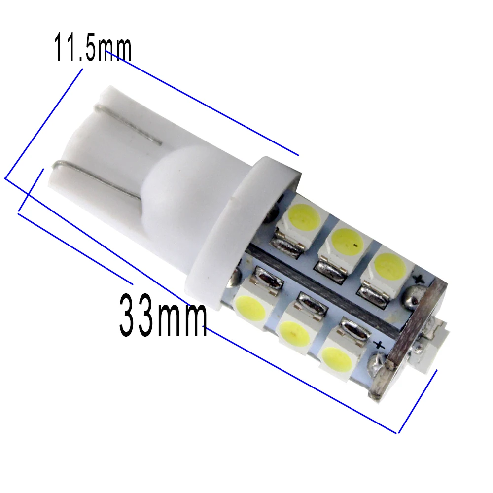 10/100/500 шт 24В T10 1210 13 SMD LED 80 лм лампы W5W 194 инструмент для чтения огни зазор