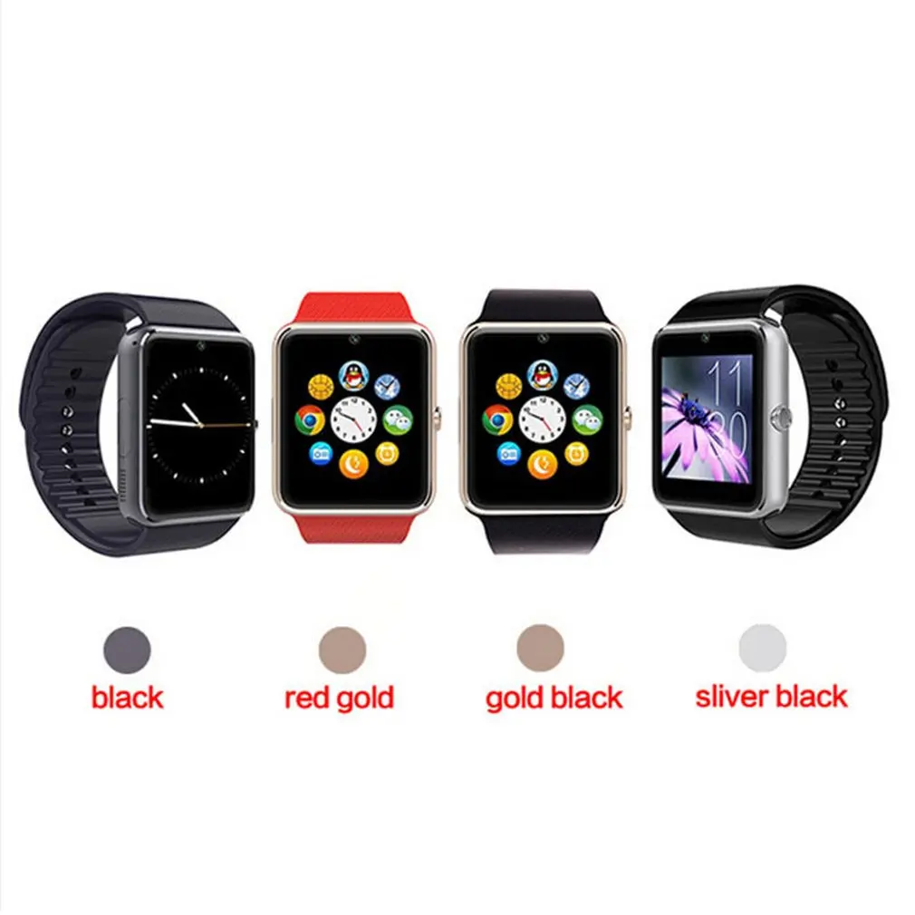 GT08 Bluetooth Смарт часы телефон наручные для Android и iOS с камерой поддержка SIM TF карты