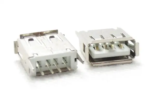 10 шт. USB Tipo A женский 4 контактный DIP Soquete do Conector AF180 13 7 мм прямой контакт|4 pin female|pin dippin