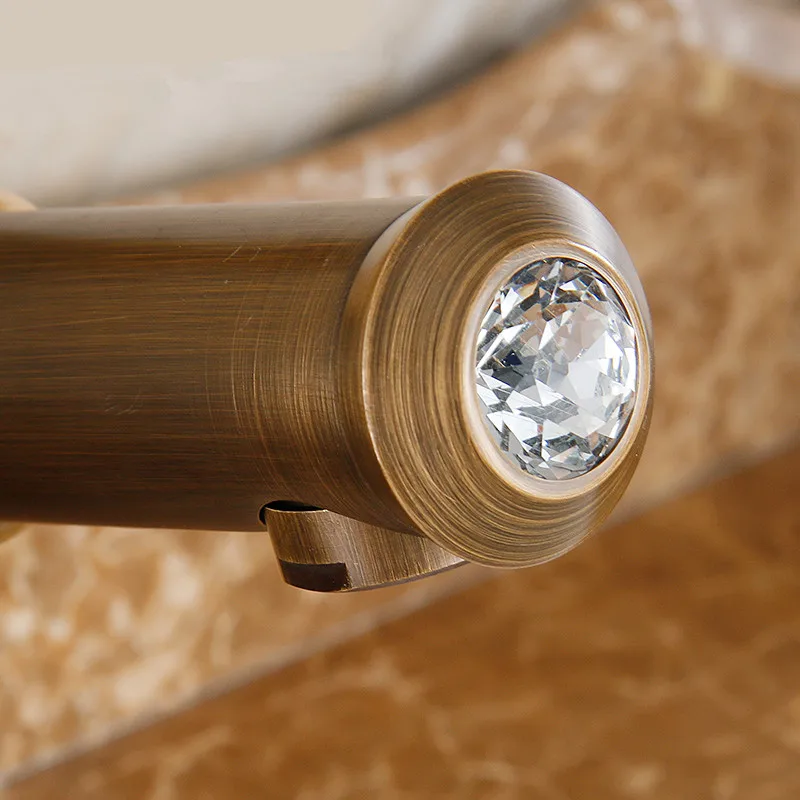 Выдвижной Смеситель античный кран из латуни для умывальника бронзовый винтажный