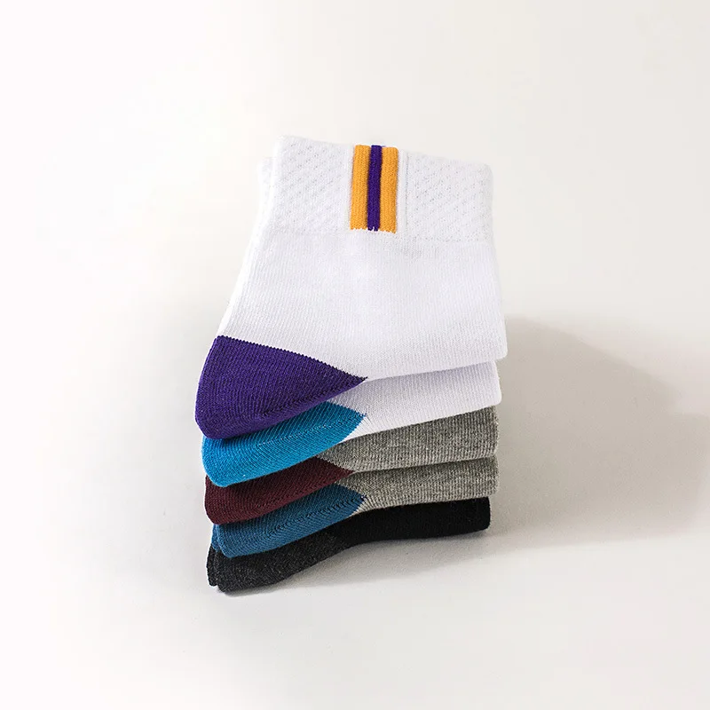 Dilanyifu летние модные хлопковые Брендовые повседневные мужские носки высокого