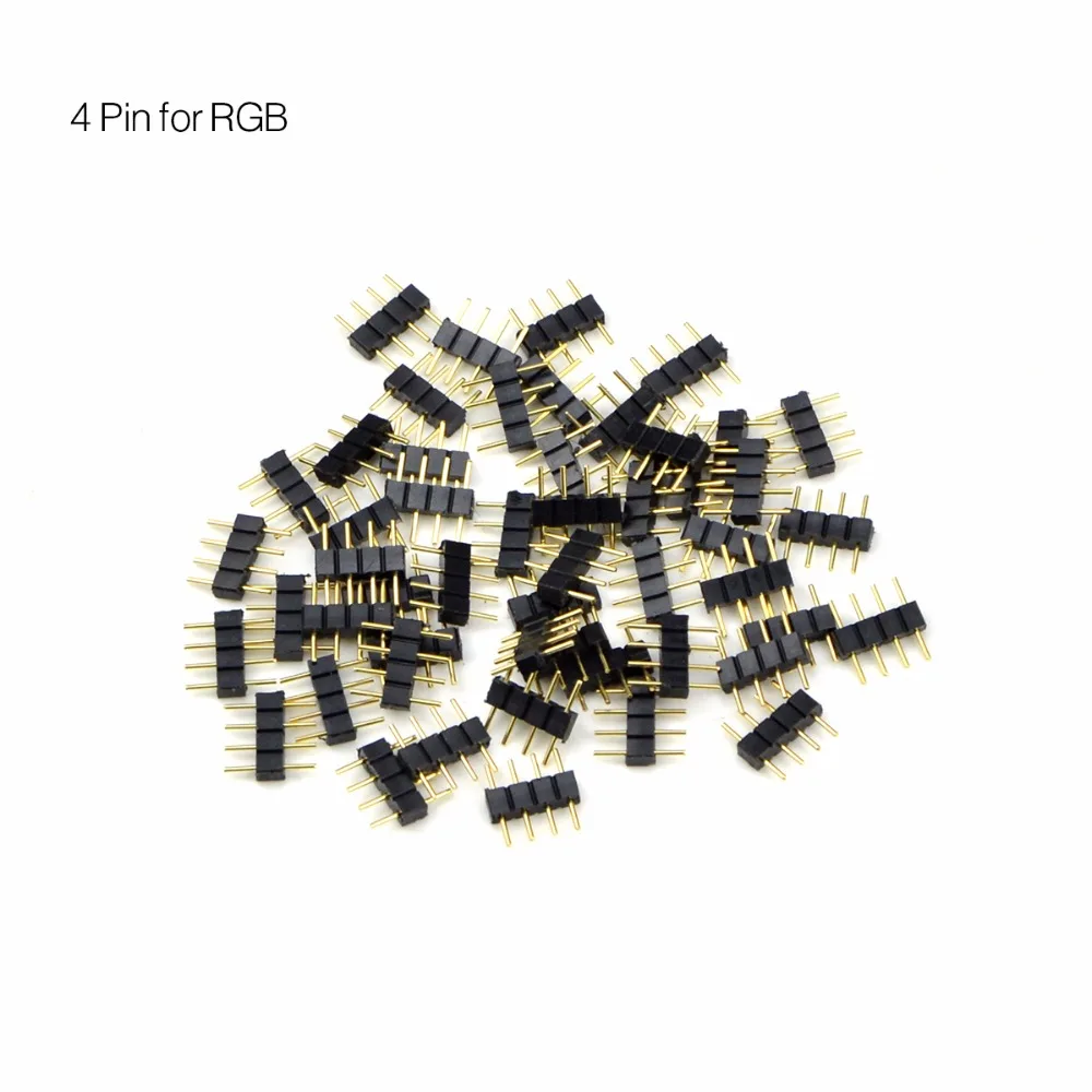 10 шт./лот 4 контактный RGB/5 RGBW RGBWW игольчатый разъем для светодиодной ленты 3528 2835 5050|4