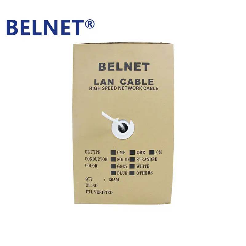 

BELNET rj45 cat5 cat5e ethernet lan Сетевой кабель Белый 305 м (1000ft) для сетевой конструкции