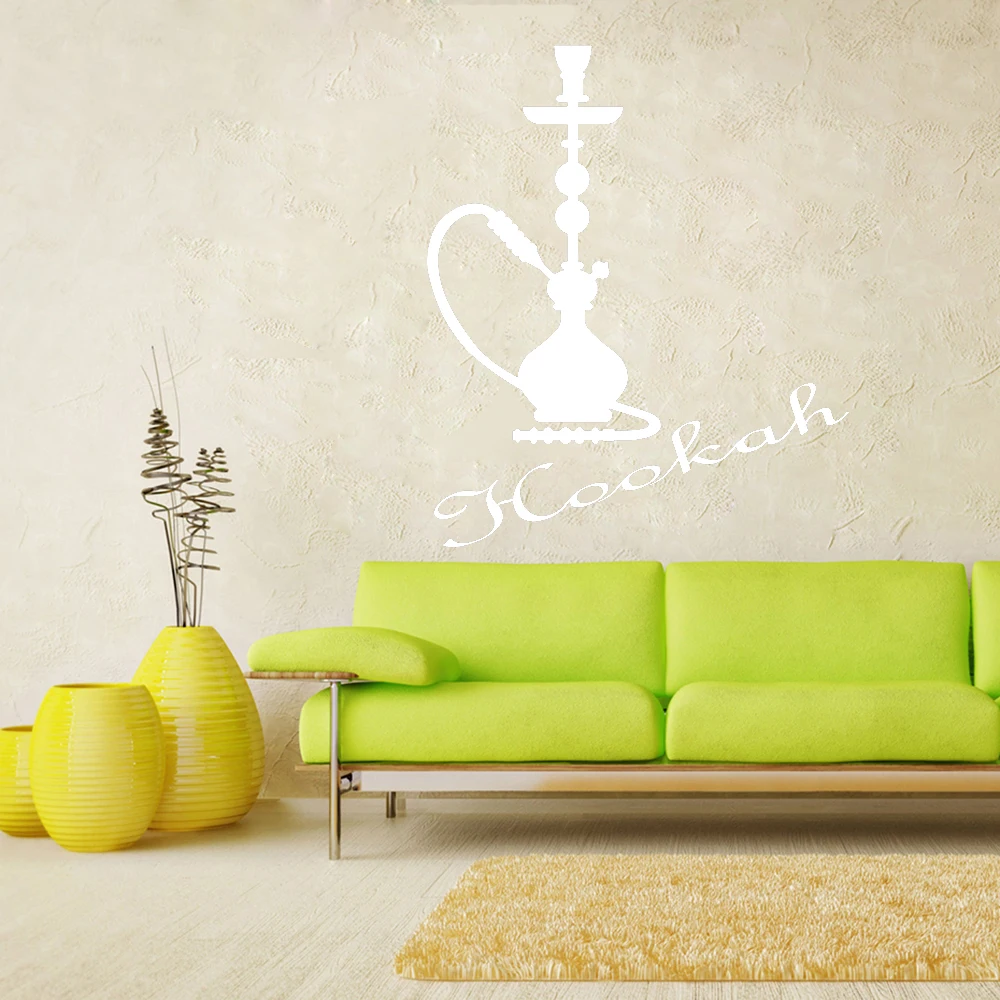 Hookah Логотип Бар наклейки на стены окна кафе гостиная украшения виниловые для