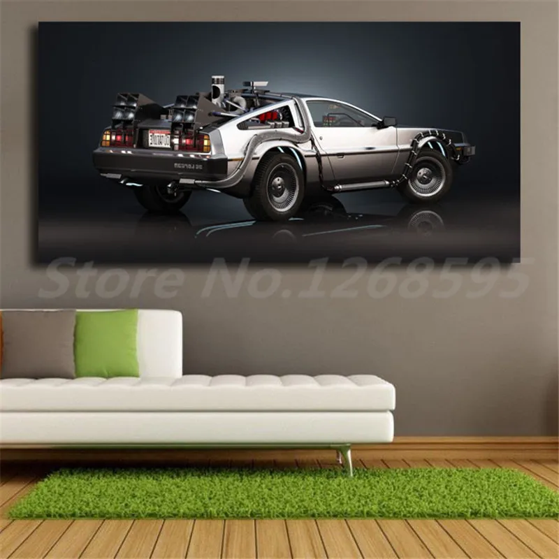 Назад в будущее Delorean DMC Movie Cars HD холст картина печать гостиная домашний декор