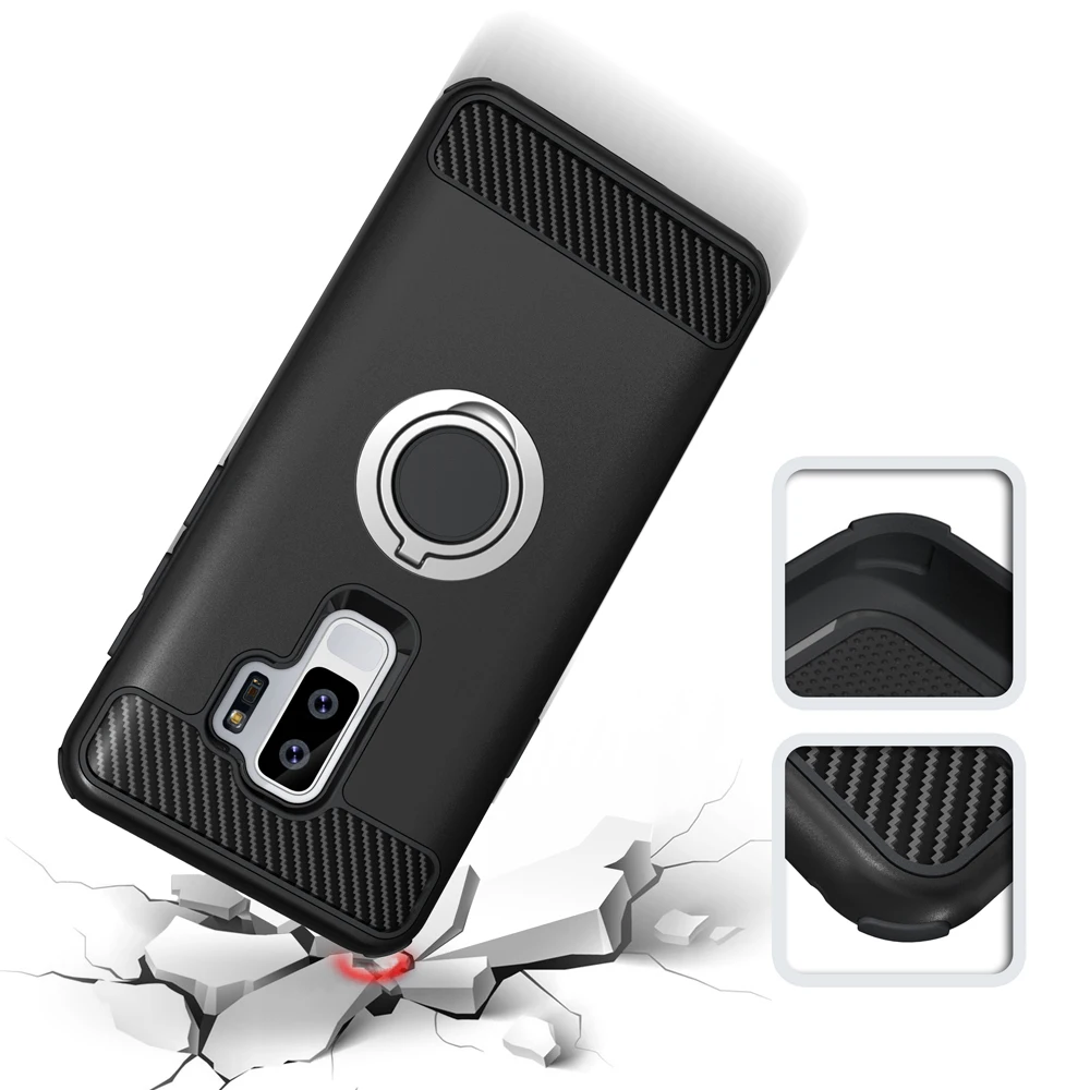Прочный кольцо Броня держатель чехол для телефона samsung Galaxy S9 Plus S 9 S9plus 9s 9plus SM G960 G965