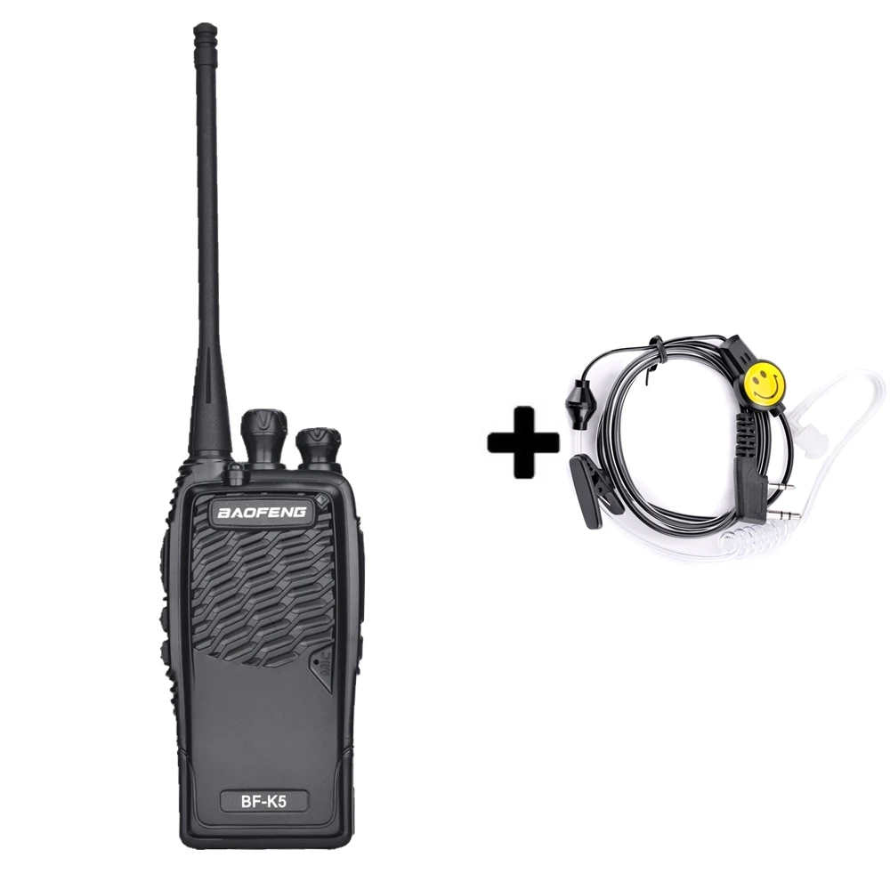 add a headset Baofeng Walkie Talkie BF-K5 Любительское радио Портативное двухстороннее радио Pofung K5 Woki Toki беспроводной Fm Ham трансивер - Цвет: add a headset
