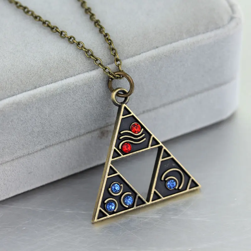 Кофе Легенда о Зельде брелок Triforce Shield Sword Z треугольник дыхание диких брелок для ключей в форме совы для женщин мужчин чокер брелок - Цвет: Кофе