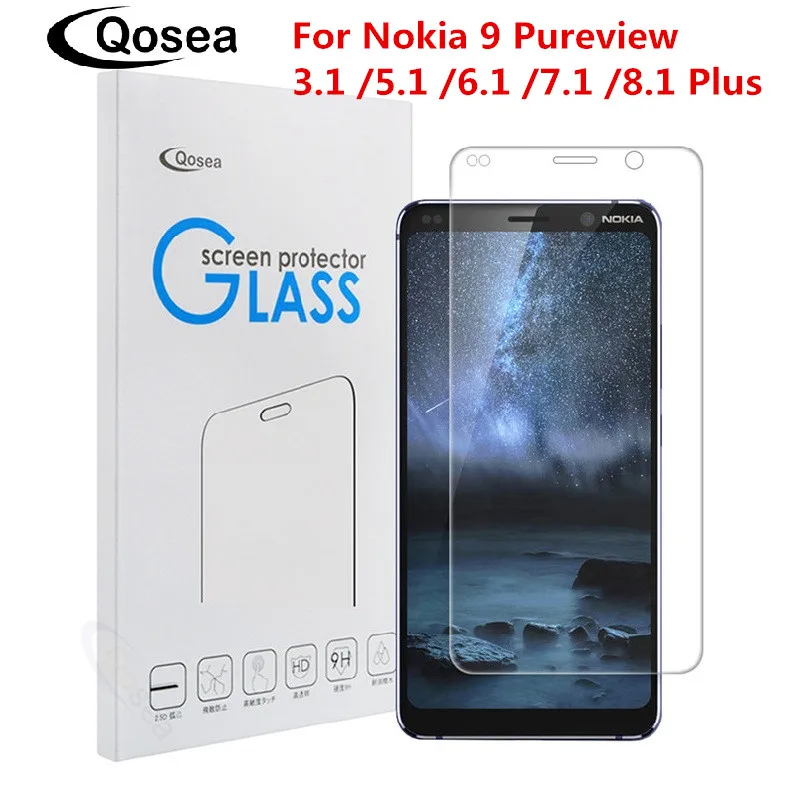 Qosea для Nokia 9 Pureview Защитная ультратонкая взрывобезопасная прозрачная пленка 1 7 8 Plus