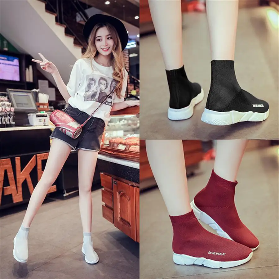 LISM/Весенняя модная классическая обувь сетчатые дышащие вязаные носки на плоской