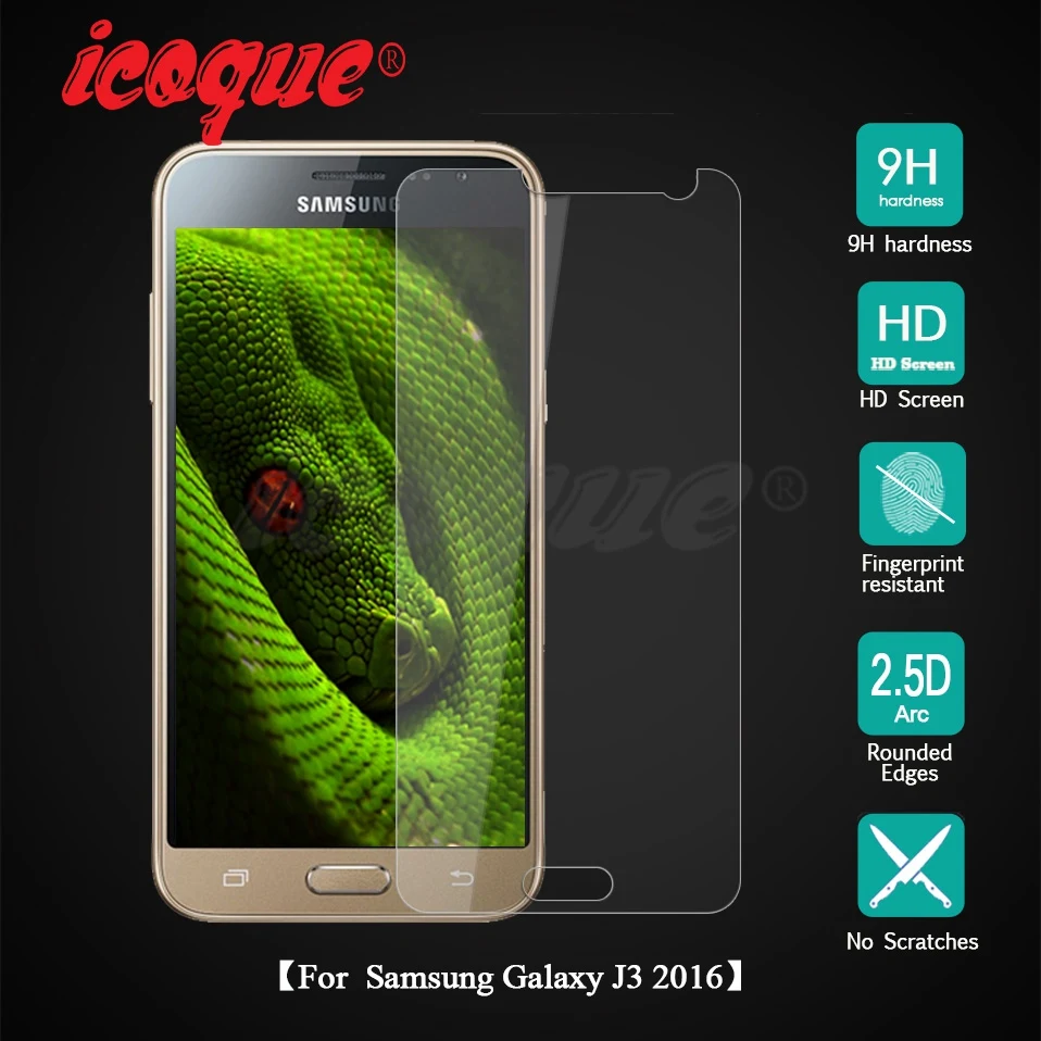 9H 2.5D Закаленное стекло для Samsung Galaxy J3 2016 J320 J320F Защитное телефона защита экрана|glass