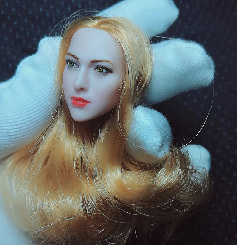 1/6 Афина красота голова со светлыми длинными волосами для 12 ''фигур|Игровые