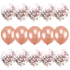 20 шт.компл. воздушные шары с конфетти цвета розовое золото воздушный шар для дня рождения для детского душа украшения для крещения для мальчиков и девочек