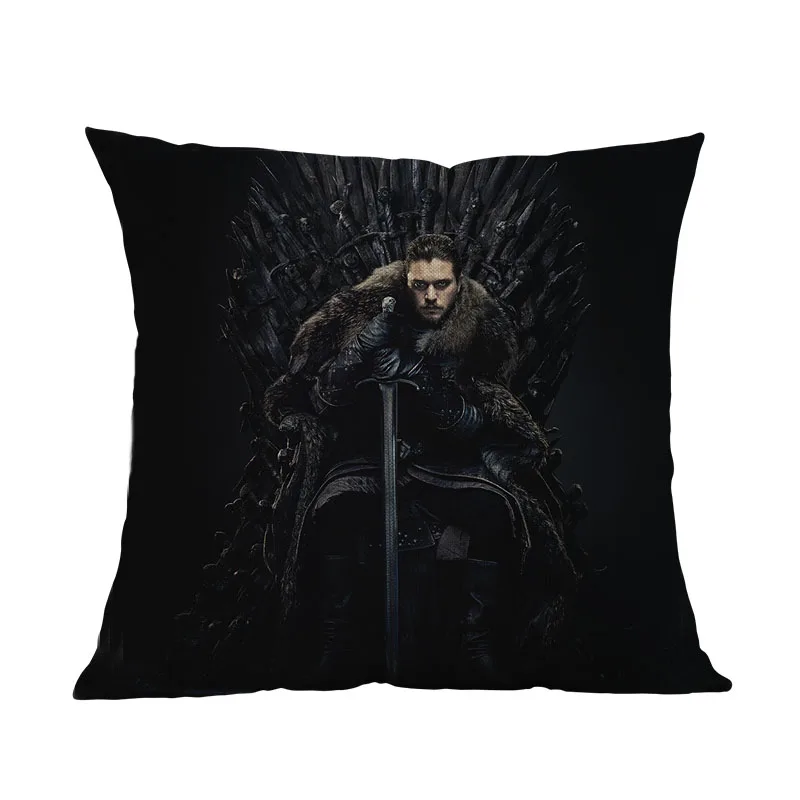 Jon Snow Темный цвет Игра престолов 8 символов Дейенерис Джон Сноу Железный Трон наволочка для дома диван стул украшение автомобиля чехлы для подушек - Цвет: Jon Snow