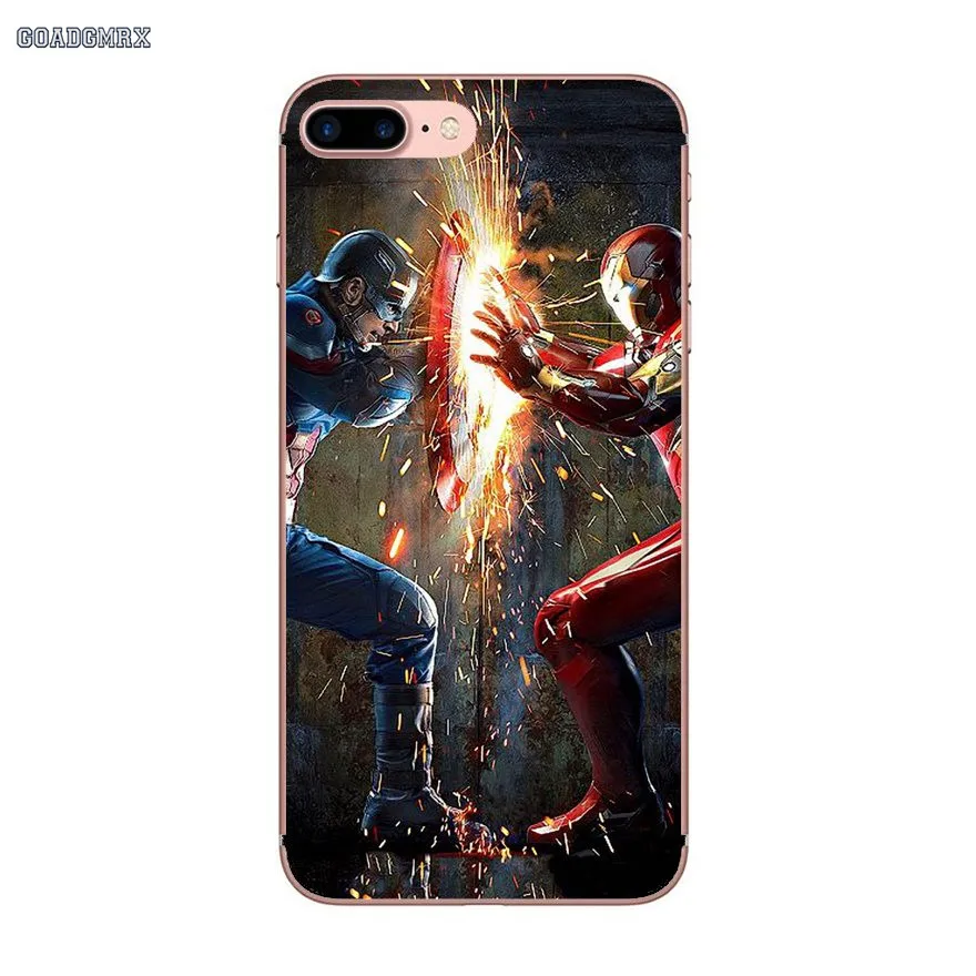 For Samsung Galaxy J3 J5 J7 A3 A5 A7 2015 2016 2017 Note 3 4 5 8 Captain America Civil War Movie Soft Transparent Shell Covers | Мобильные