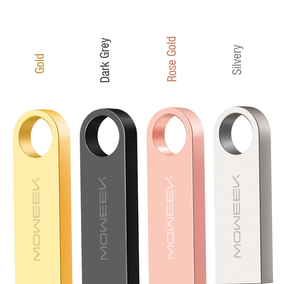 Moweek USB флеш накопитель 64 ГБ 32 16 8 4 128 водонепроницаемый металлический 2 0 U диск cel usb