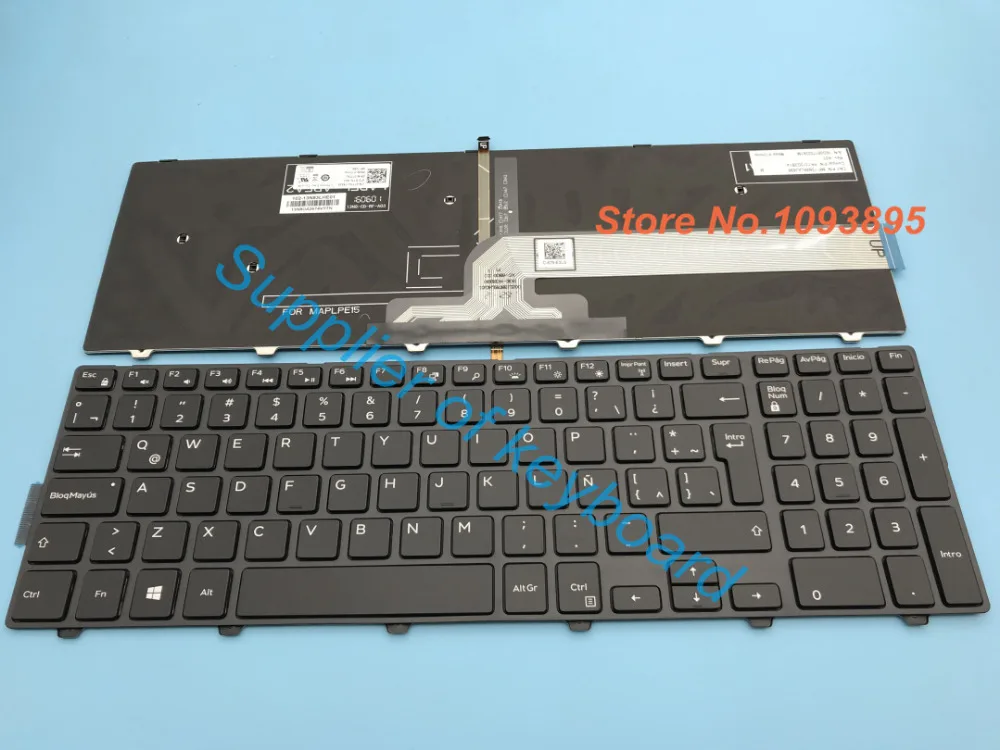 Новая клавиатура с подсветкой для Dell Inspiron 15 3000 5000 3541 3542 3543 5542 5545 17-5547 Латинская