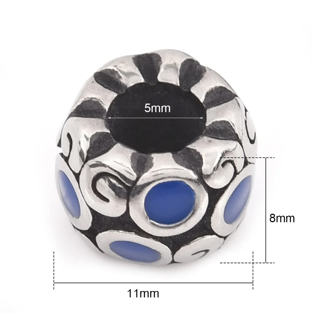 Европейские шарики из нержавеющей стали 5 мм Металлические с синими полимерными