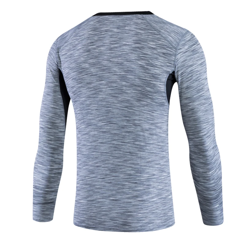 Мужская футболка с длинным рукавом быстросохнущая для бега фитнеса тренажерного