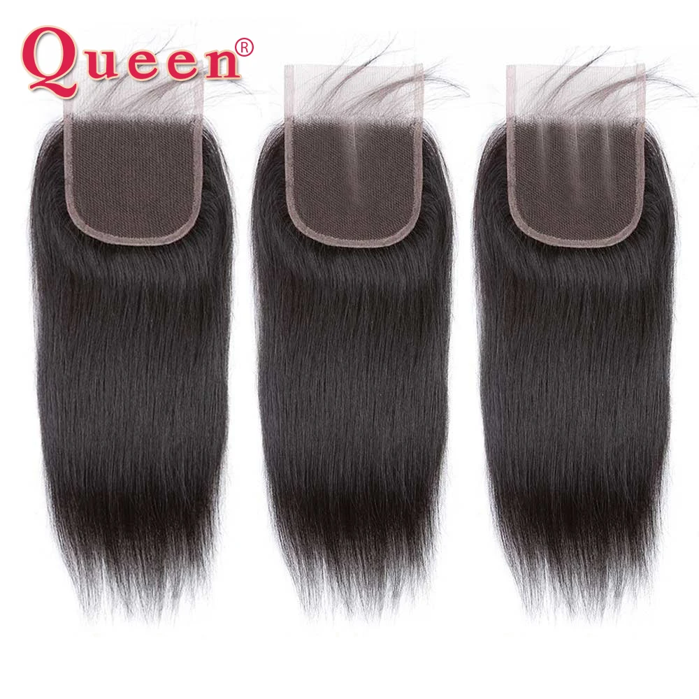 Queen Hair перуанские прямые Реми искусственные волосы свободная деталь кружевная