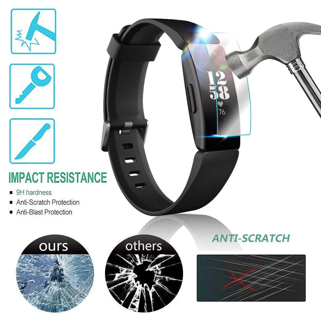 3/5 шт. Взрывозащищенная пленка для защитная из термополиуретана Fitbit Inspire часы