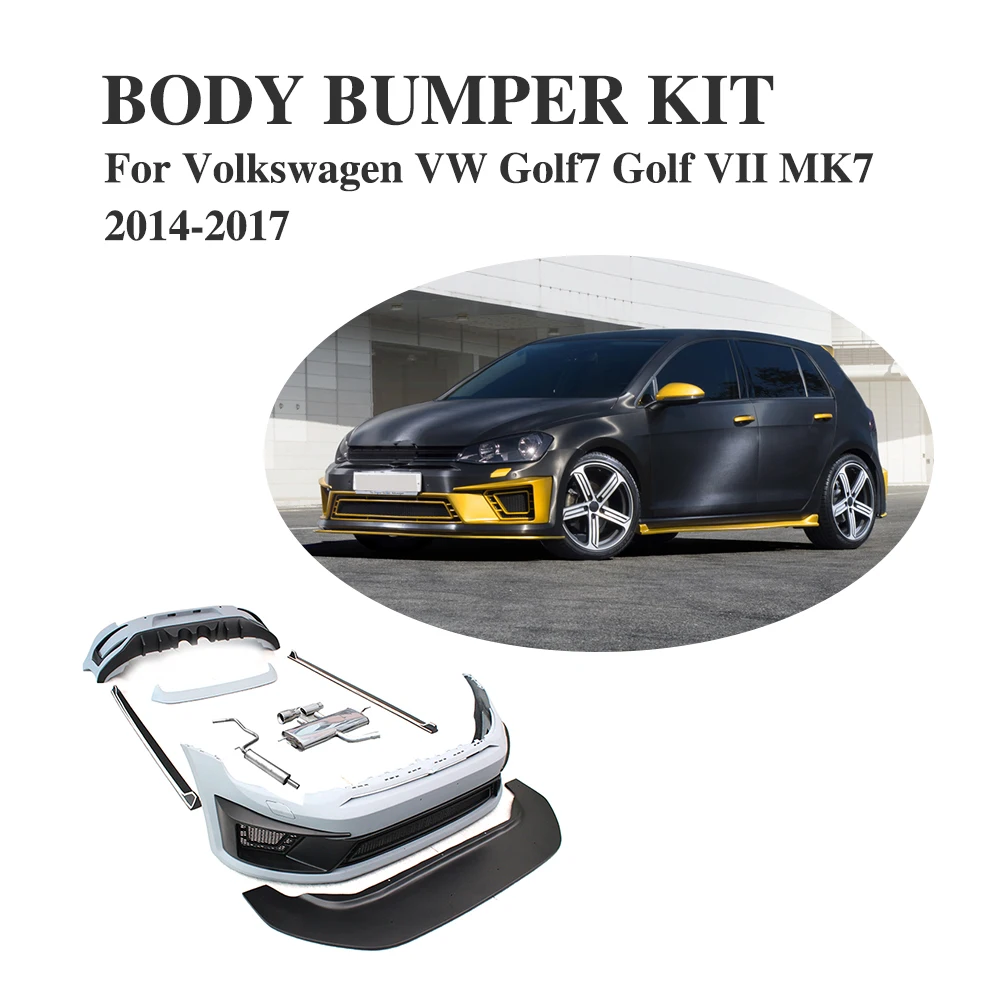 

PU Gray Body Bumper Kits Bodykits for Volkswagen VW Golf 7 VII MK7 2014-2017 Car tuning Parts
