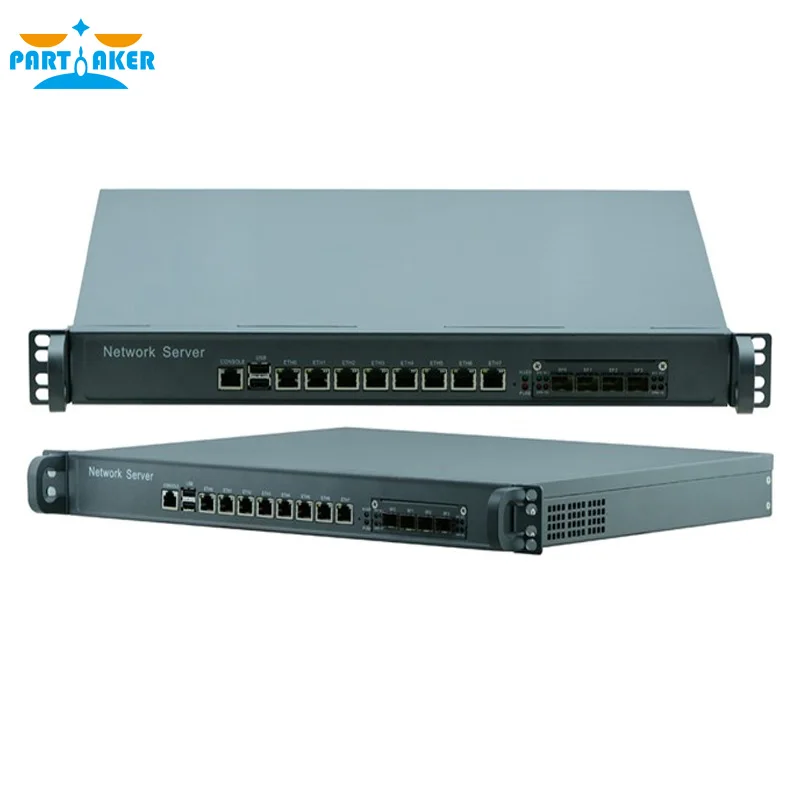 Сетевой сервер безопасности 1U брандмауэр ПК с 8 портами Gigabit lan 4 SPF i5 4430 3 2 ГГц Гб
