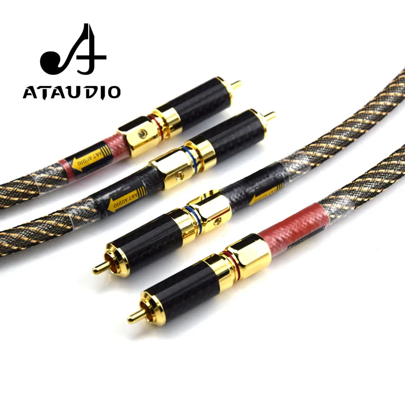 

ATAUDO Hifi 2RCA кабель «Папа-папа» Hi-end посеребренный RCA аудио кабель
