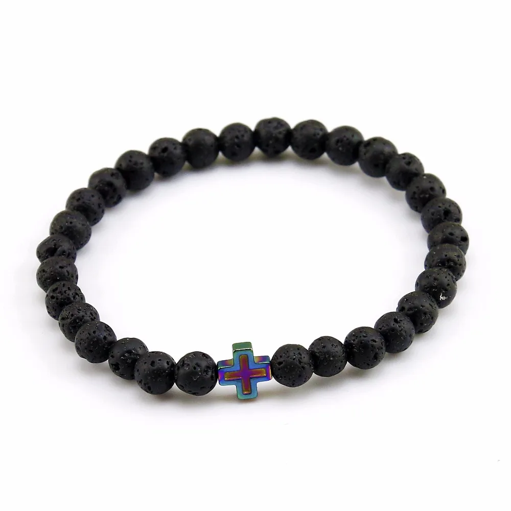 Новый дизайн высококачественные ювелирные изделия из черного лавового камня