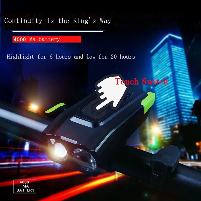 Передняя фара для велосипеда светильник индукционный набор USB Перезаряжаемые