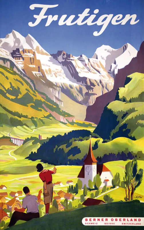 Швейцария Берн Туризм постеры Lenk чистая вода классические настенные наклейки