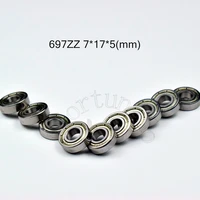 bearing 10pcs 697zz 7175mm free shipping chrome steel metal sealed high speed mechanical equipment parts