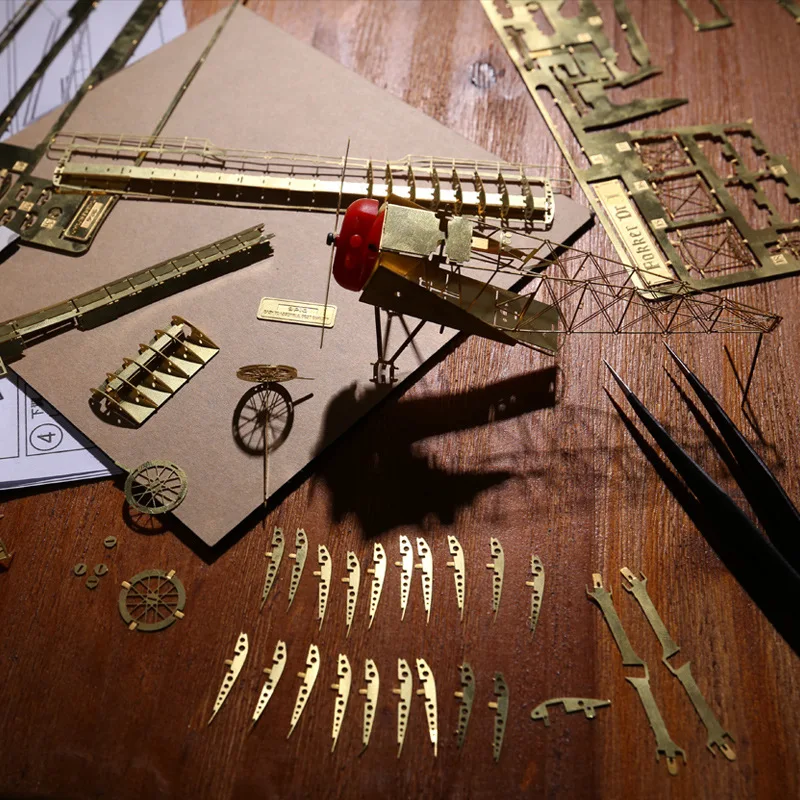 Металлическая 3D Сборная модель самолета сделай сам пазл игрушка креативный