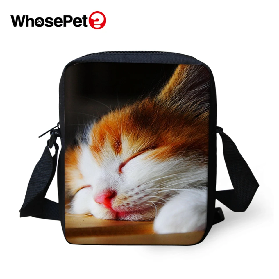 WHOSEPET женские сумки-мессенджеры с рисунками маленьких кошек животных через плечо