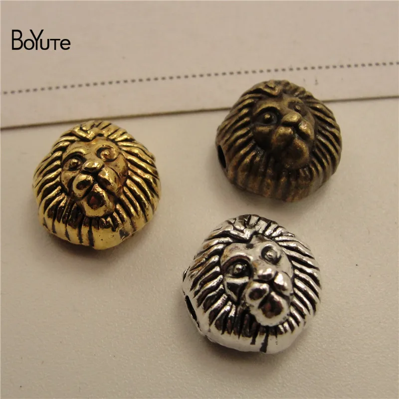 BoYuTe (100 Pieces/Lot) Metal Alloy Animal Fox Lion Owl Leopard Head Beads for Bracelet Jewelry Making | Украшения и аксессуары